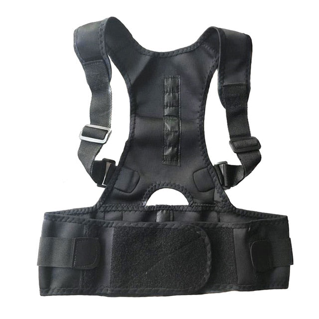 New Adjustable Posture Corrector Male Female Magnetic Back Support Nylon Elastic Shoulder Back Brace Belt (free gift)