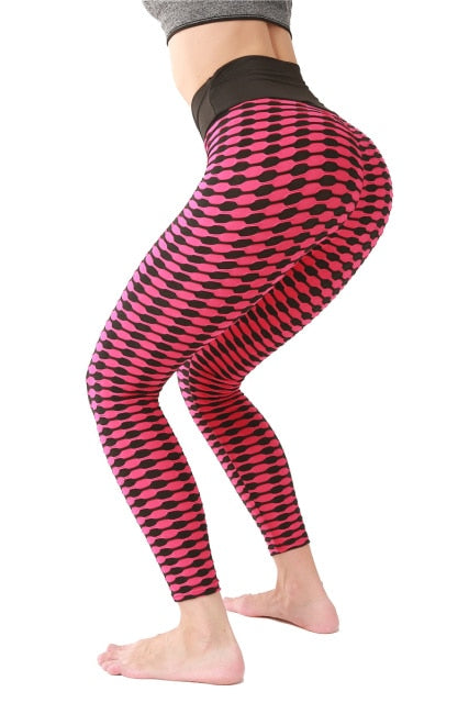 Tiktok legging Women Yoga Pants Workout Running Butt Lift Textured Tights Tummy Control Scrunched Booty Honeycomb Peach Leggings